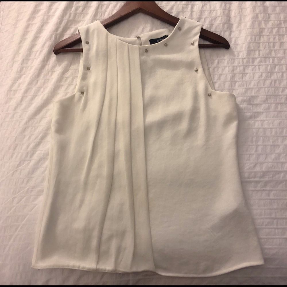 Zara Pleated Blouse with Hardware Details